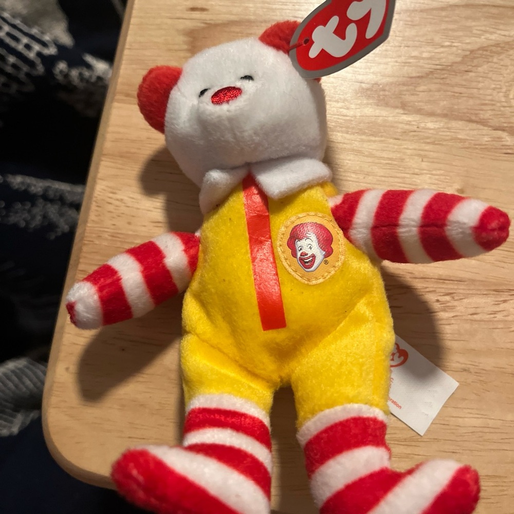 Ty Ronald McDonald Plush Red and Yellow Stuffed Animal 2004